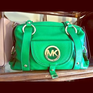 Michael Kors green hand bag